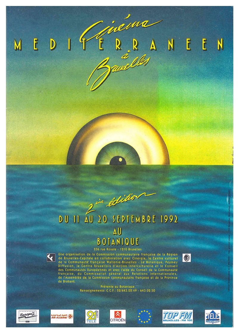 Affiche Cinéma Méditerranéen à Bruxelles 1992
