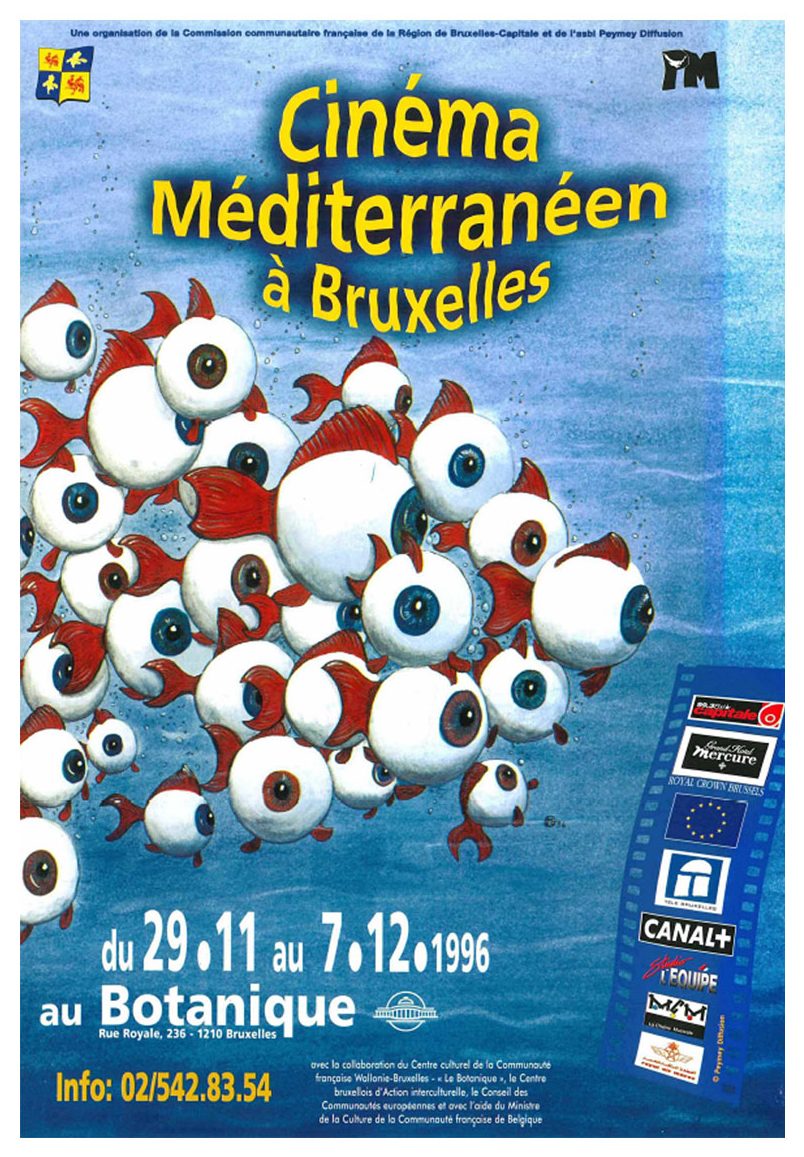 Affiche Cinéma Méditerranéen à Bruxelles 1996