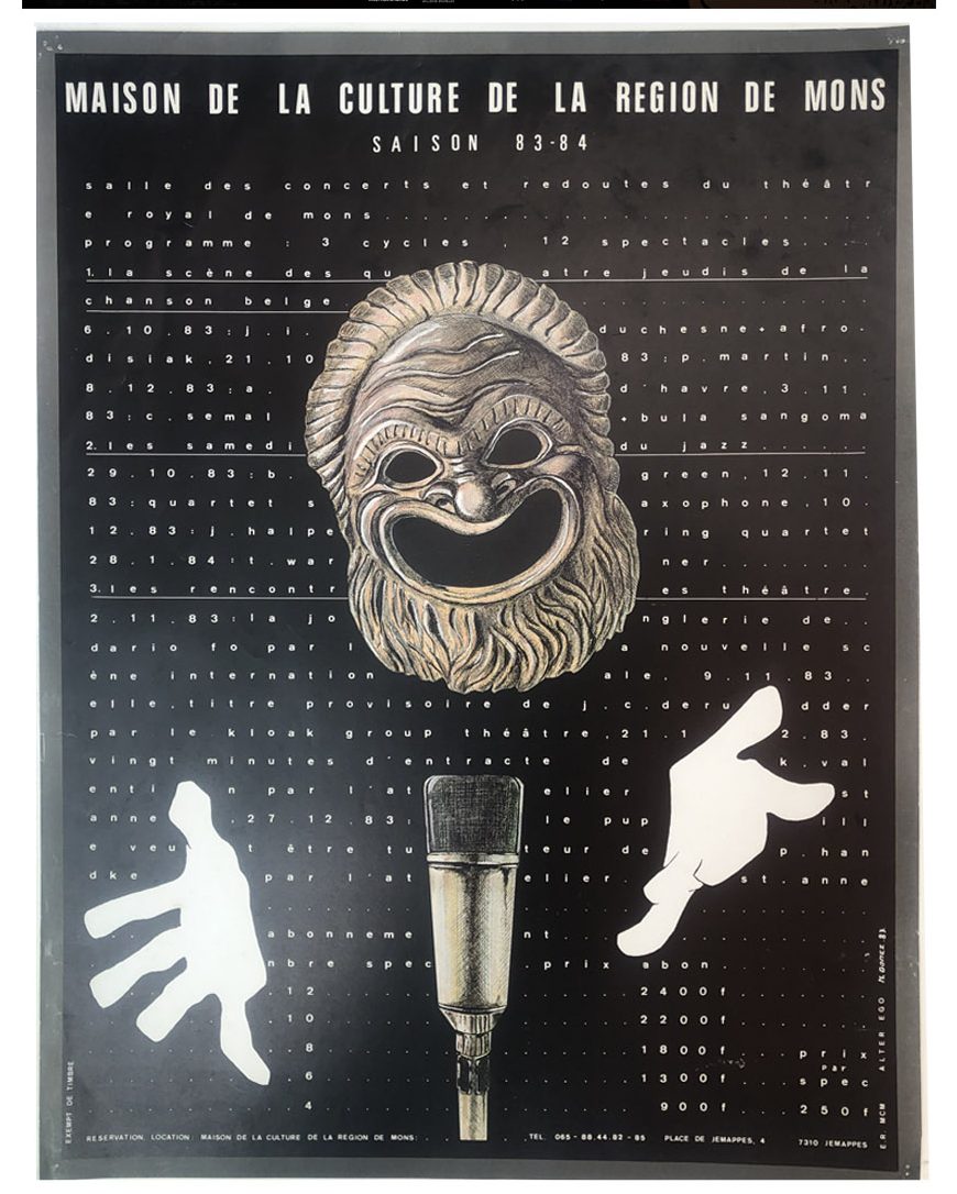 Affiche Maison de la Culture de Mons, saison 83-84